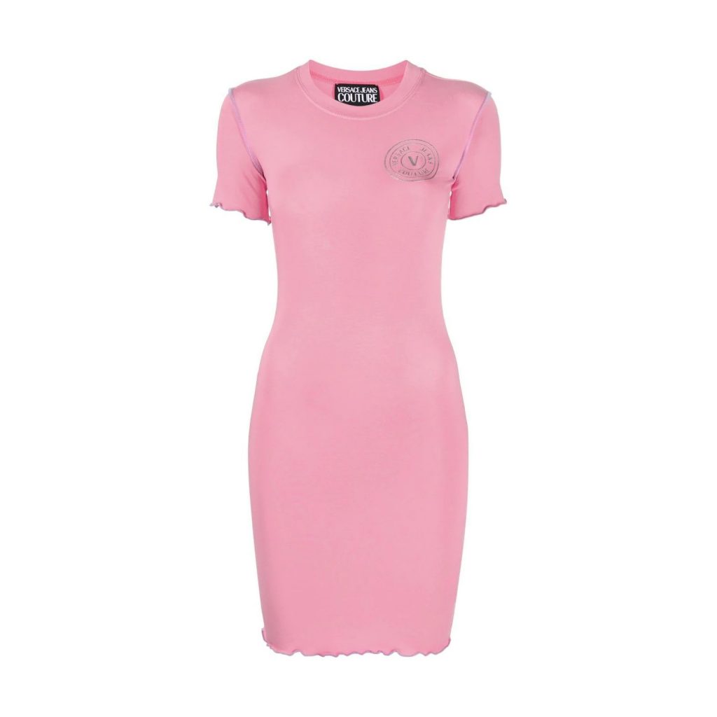 Versace Jeans Couture dress with logo print, crafted from cotton. Available at Lestyle Boutique Melbourne.