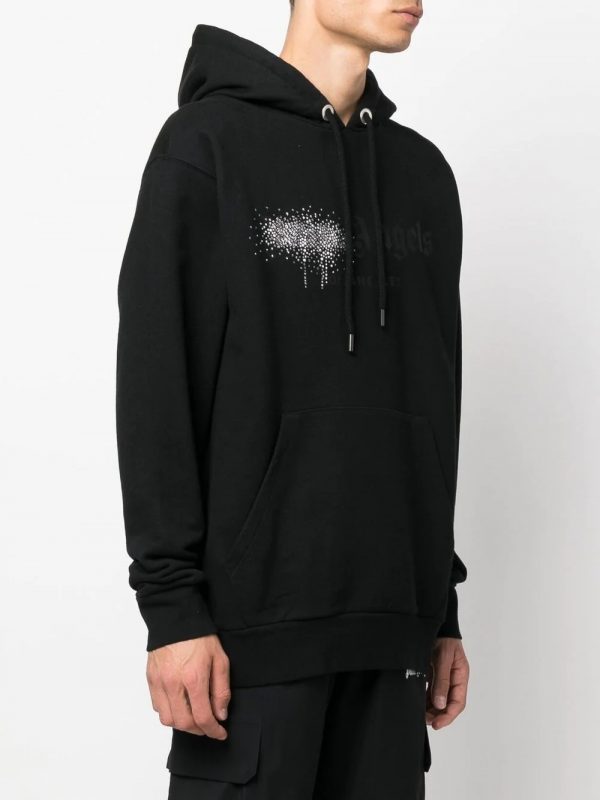 Palm Angels hoodie with rhinestone embellishments, available at Lestyle Boutique Melbourne