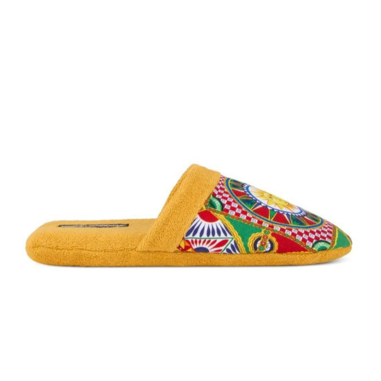 DOLCE & GABBANA SLIPPERS featuring CARRETTO SICILIANO-PRINT available at Lestyle Boutique Melbourne
