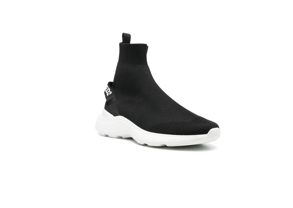 DSQUARED2 FLY HIGH-TOP SOCK SNEAKERS featuring slip-on style available at Lestyle Boutique Melbourne