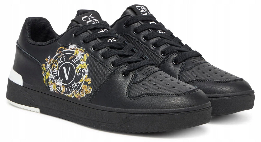 VERSACE JEANS COUTURE SNEAKERS featuring floral emblem logo available at Lestyle Boutique Melbourne