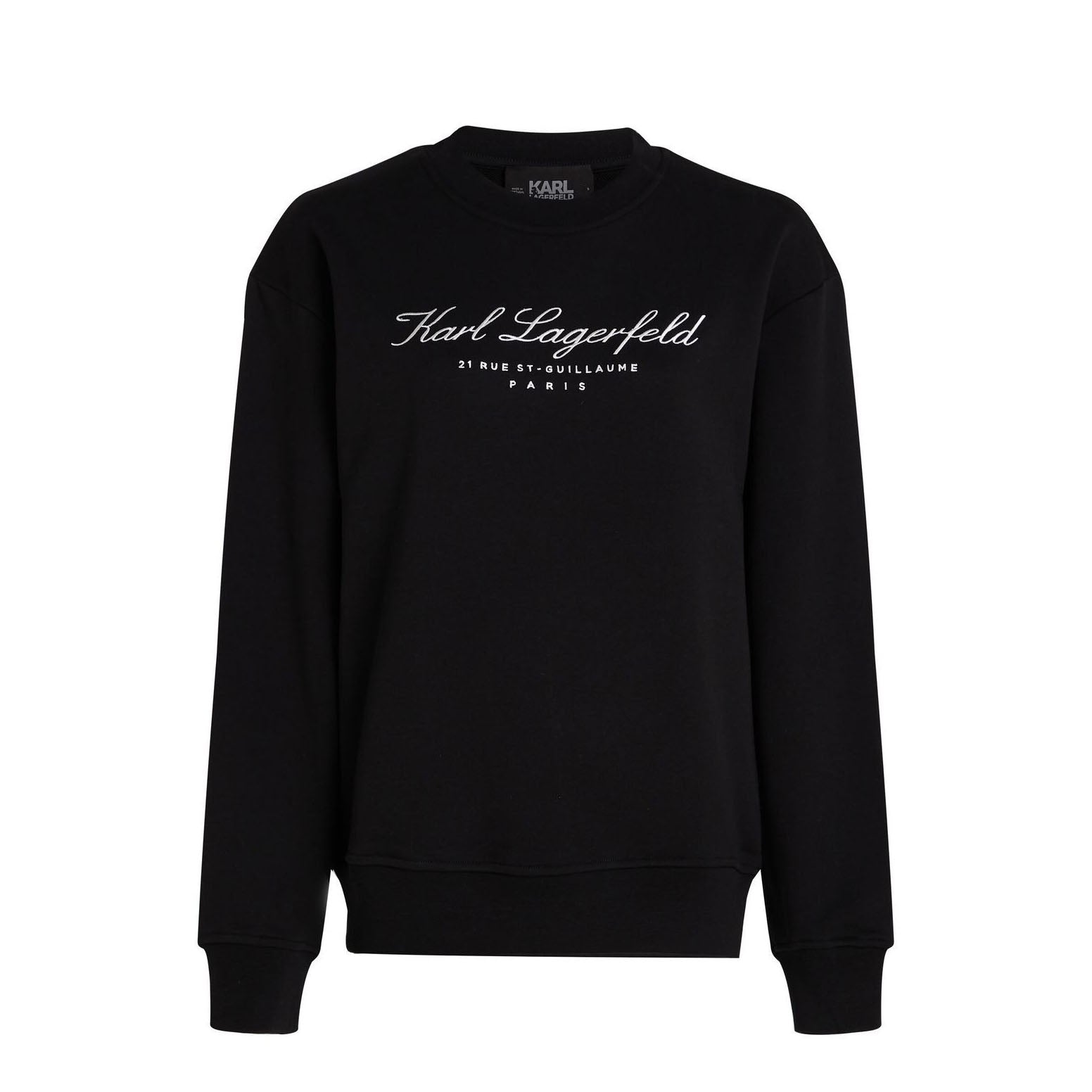 KARL LAGERFELD SWEATSHIRT featuring organic cotton and embroidered logo, available at Lestyle Boutique Melbourne