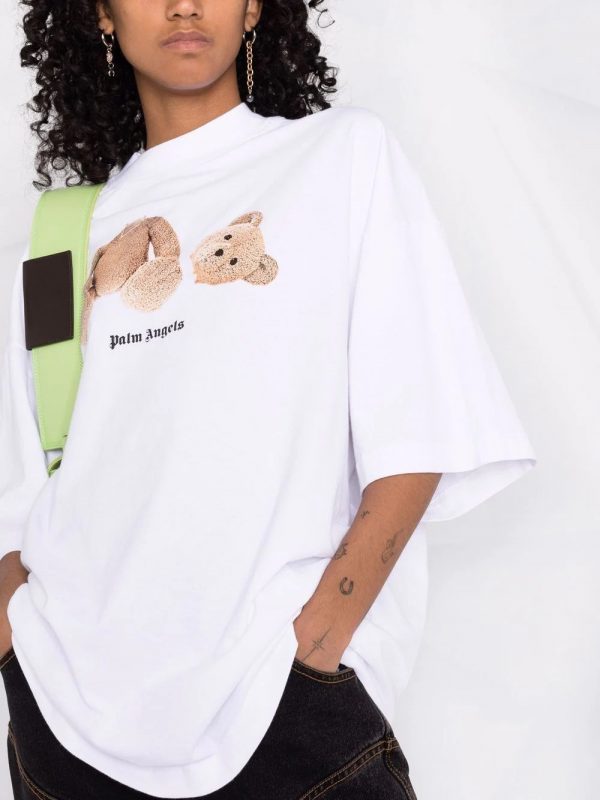 Palm Angels T-Shirt featuring teddy bear print, available at Lestyle Boutique Melbourne
