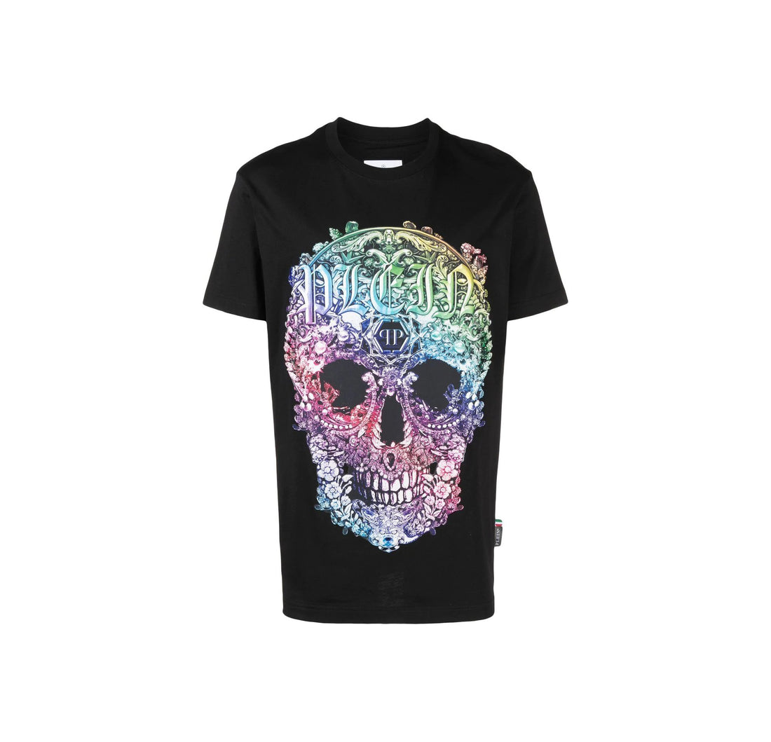 PHILIPP PLEIN T-SHIRT featuring baroque skull embellishment available at Lestyle Boutique Melbourne