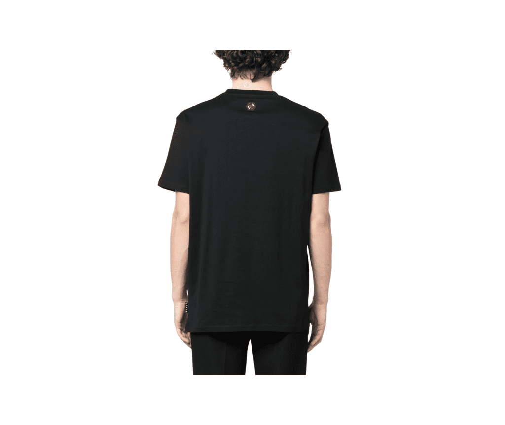 PHILIPP PLEIN GRAPHIC-PRINT T-SHIRT featuring crystal embellishment available at Lestyle Boutique Melbourne