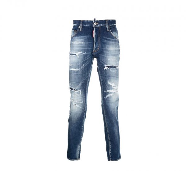DSQUARED2 jeans with distressed effect, tapered fit, available at Lestyle Boutique Melbourne