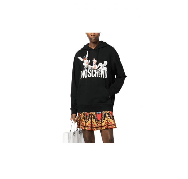 Moschino hoodie featuring Bugs Bunny print, crafted from organic cotton, available at Lestyle Boutique Melbourne