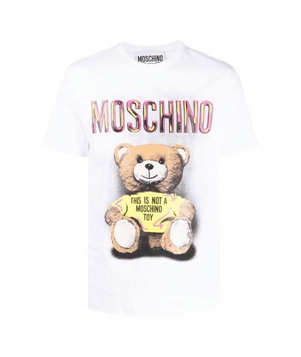 Moschino T-Shirt featuring signature Teddy Bear print, available at Lestyle Boutique Melbourne