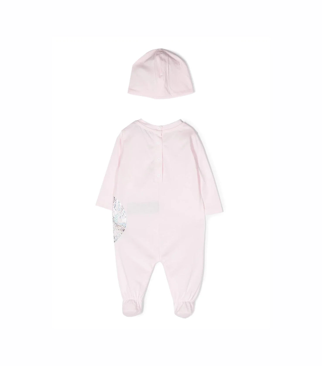 Luxury Balmain Kids logo-print babygrow set in soft pink cotton, featuring a stylish crew neck and long sleeves. This premium designer outfit is perfect for your little one, combining comfort and elegance with its playful logo print detail. Ideal for casual outings or special occasions, this set ensures your child looks fashionable while feeling cozy. Available at Lestyle Boutique Melbourne.