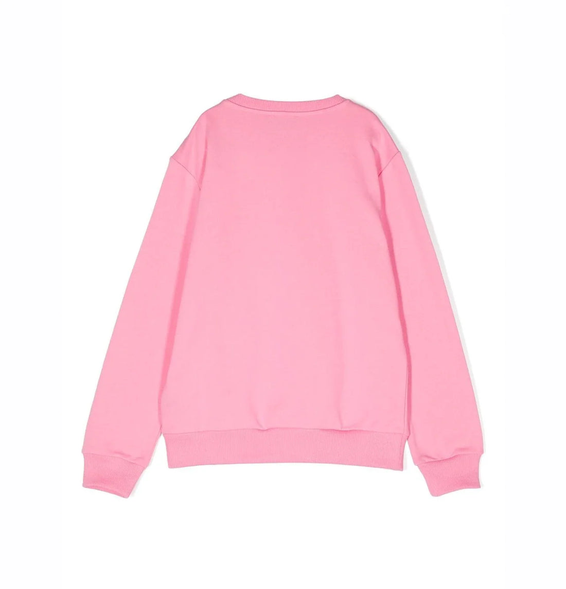 Balmain kids sweatshirt in a vibrant pink hue, featuring a striking logo print on the front. This stylish piece is designed with long sleeves and a comfortable straight hem, perfect for active young ones. The premium quality fabric ensures durability and comfort, making it ideal for everyday wear or special occasions. With button fastening at the shoulder for easy dressing, this luxury designer item is a must-have for fashion-forward kids, available at Lestyle Boutique Melbourne.
