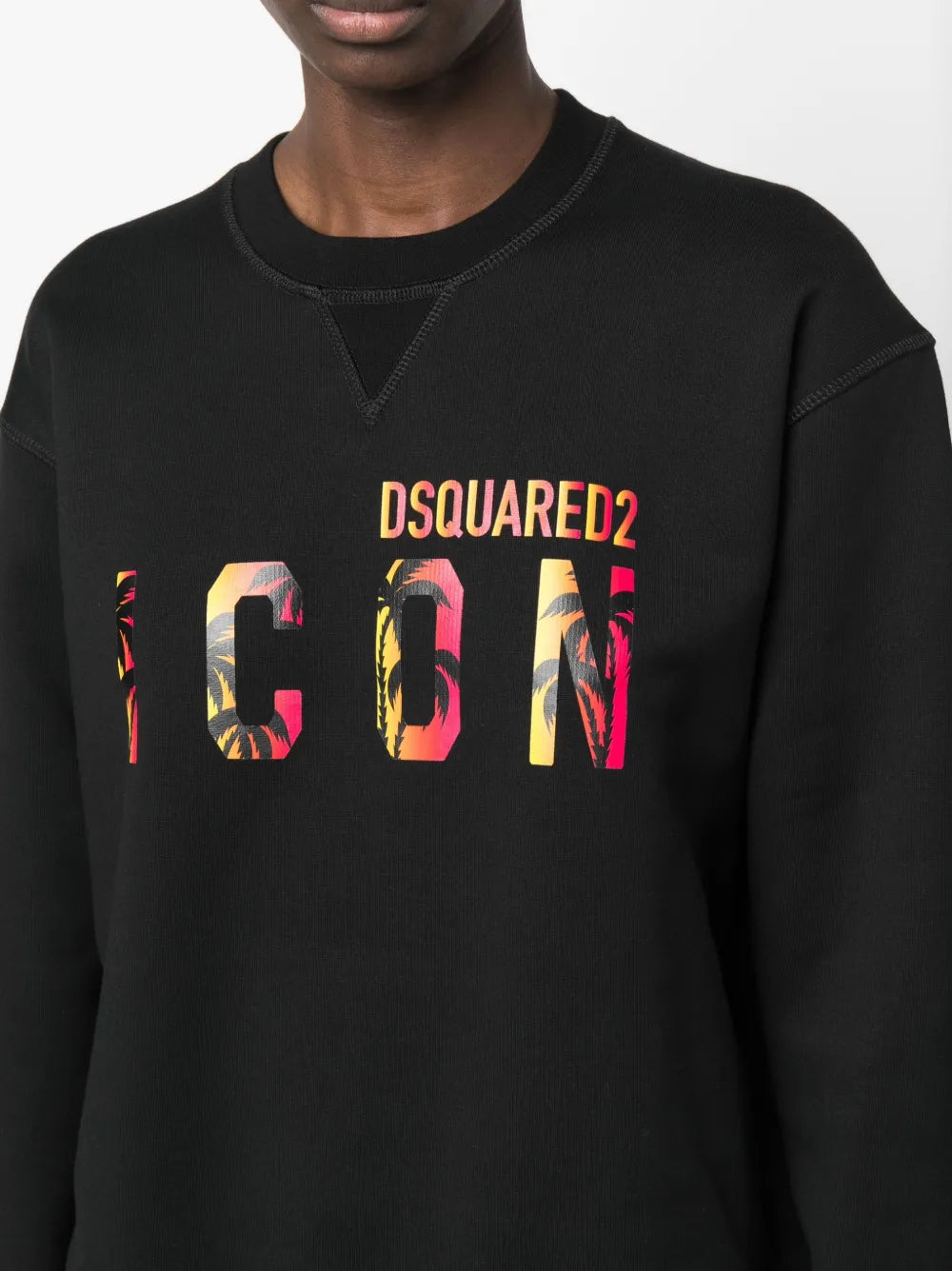 DSQUARED2 sweatshirt with colorful palm-print logo available at Lestyle Boutique Melbourne