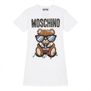 Moschino dress featuring teddy bear graphic with sunglasses available at Lestyle Boutique Melbourne