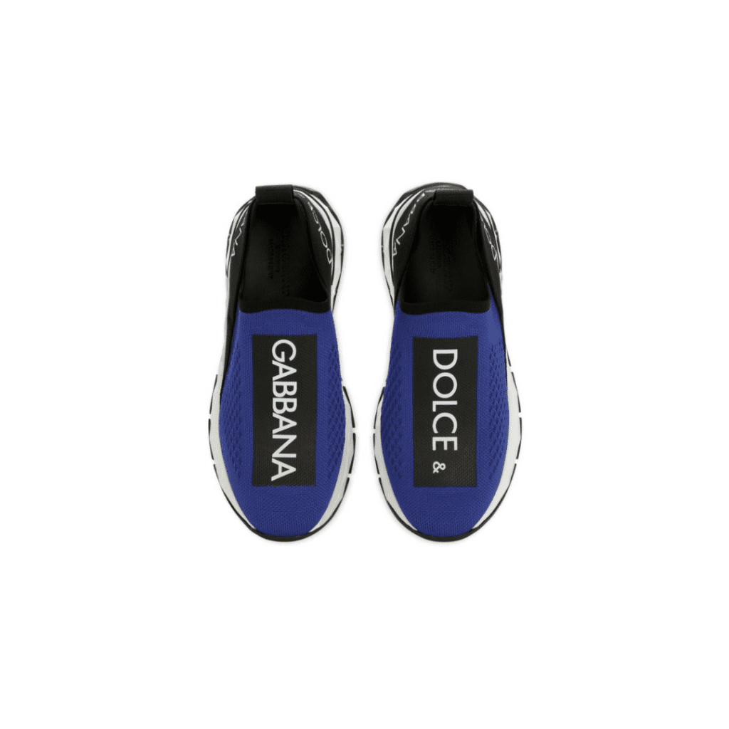 Dolce & Gabbana Kids Sorrento Slip-On Sneakers featuring slip-on design in blue available at Lestyle Boutique Melbourne