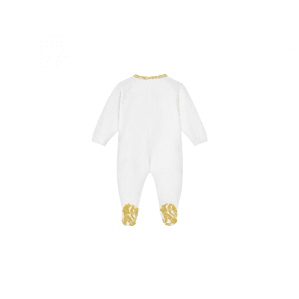 VERSACE KIDS ROMPER featuring BAROQUE-TRIM LOGO-PRINT available at Lestyle Boutique Melbourne