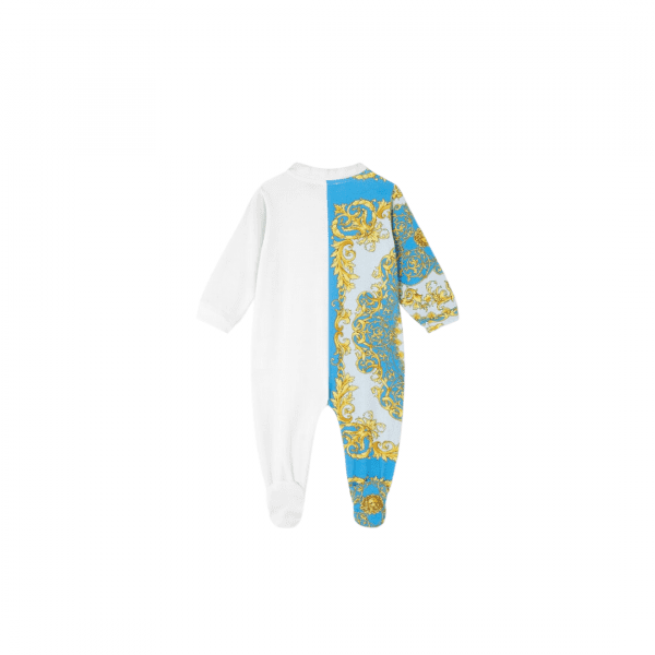 VERSACE KIDS ROMPER featuring baroque-trim logo-print available at Lestyle Boutique Melbourne