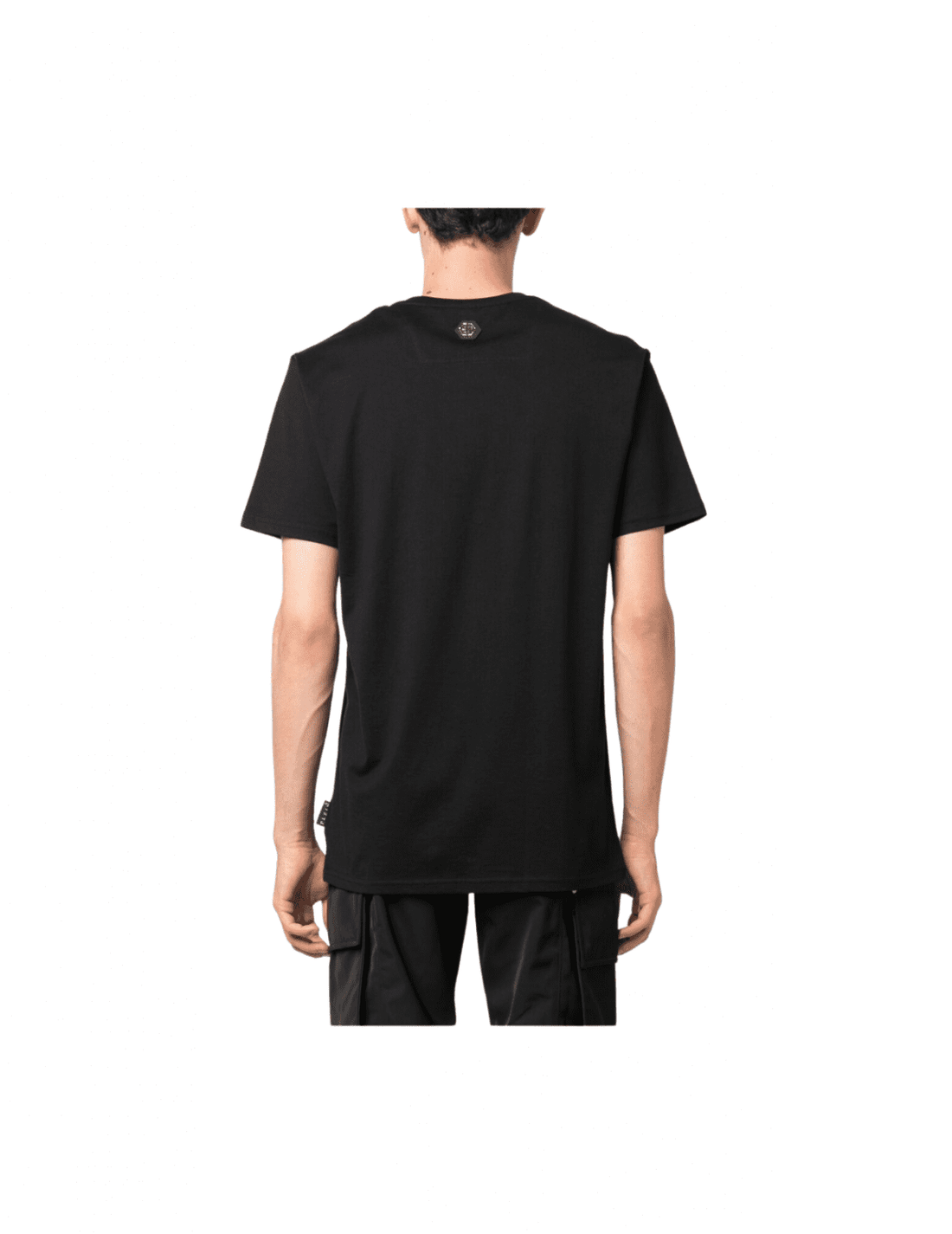 PHILIPP PLEIN T SHIRT featuring chrome round-neck available at Lestyle Boutique Melbourne