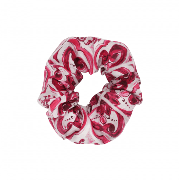 Dolce & Gabbana Kids scrunchie in red/white with Majolica print available at Lestyle Boutique Melbourne