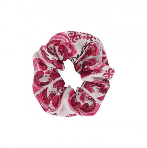 Dolce & Gabbana Kids scrunchie in red/white with Majolica print available at Lestyle Boutique Melbourne
