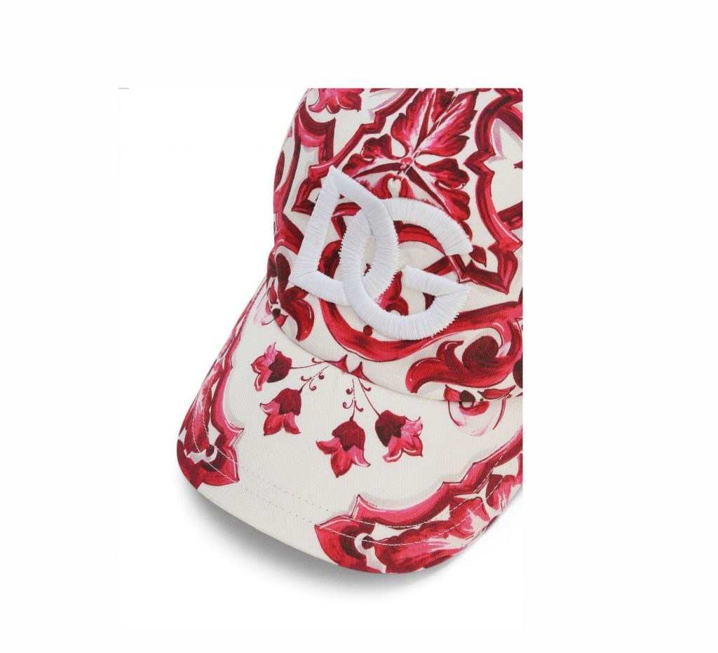 Dolce & Gabbana Kids Baseball Cap featuring Majolica print available at Lestyle Boutique Melbourne