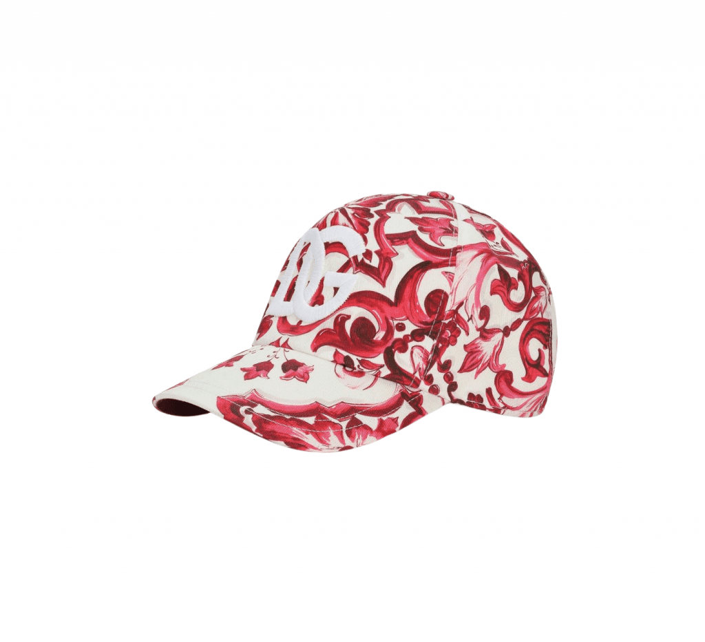 Dolce & Gabbana Kids Baseball Cap featuring Majolica print available at Lestyle Boutique Melbourne