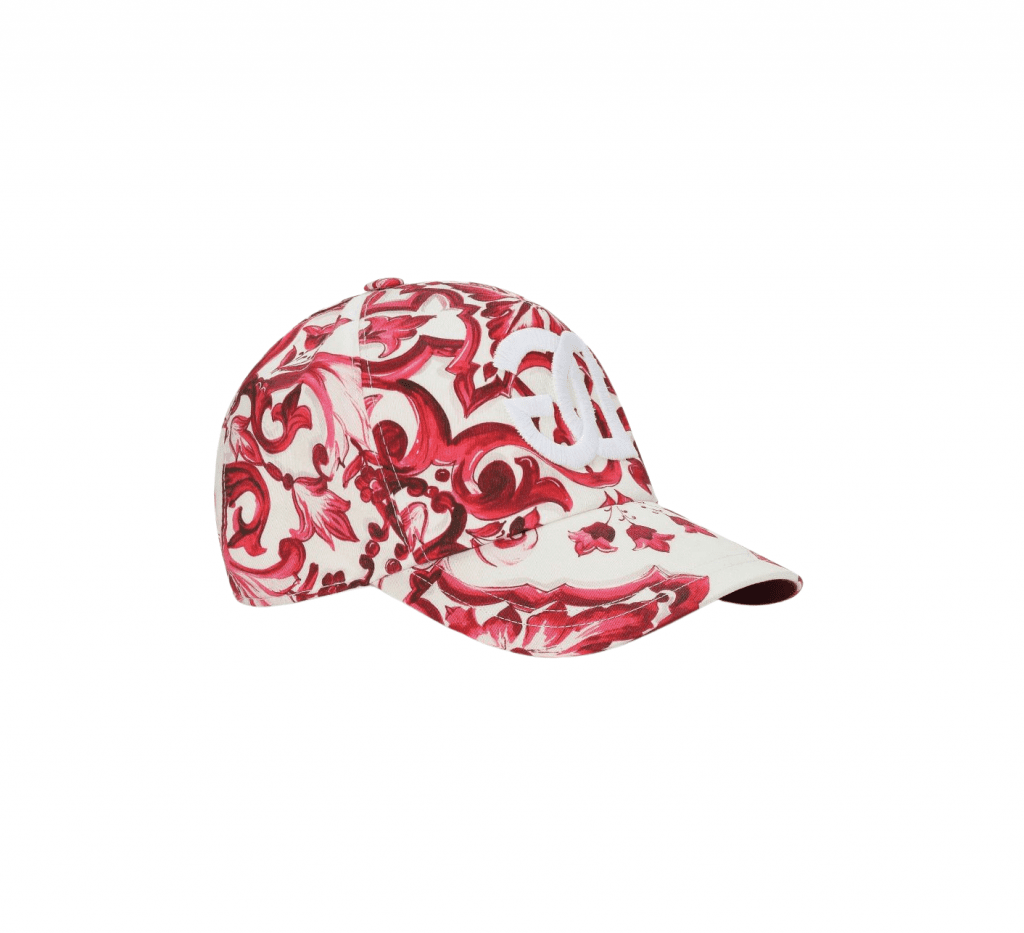 Dolce & Gabbana Kids Baseball Cap featuring Majolica print available at Lestyle Boutique Melbourne
