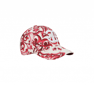 Dolce & Gabbana Kids Baseball Cap featuring Majolica print available at Lestyle Boutique Melbourne