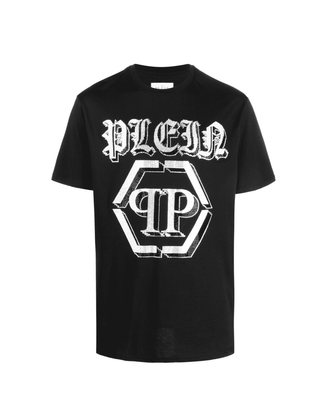 PHILIPP PLEIN T SHIRT featuring chrome round-neck available at Lestyle Boutique Melbourne
