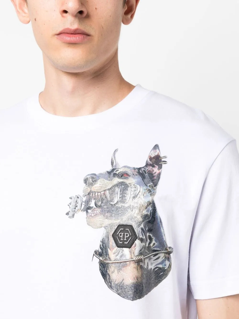 PHILIPP PLEIN T-SHIRT featuring graphic print available at Lestyle Boutique Melbourne