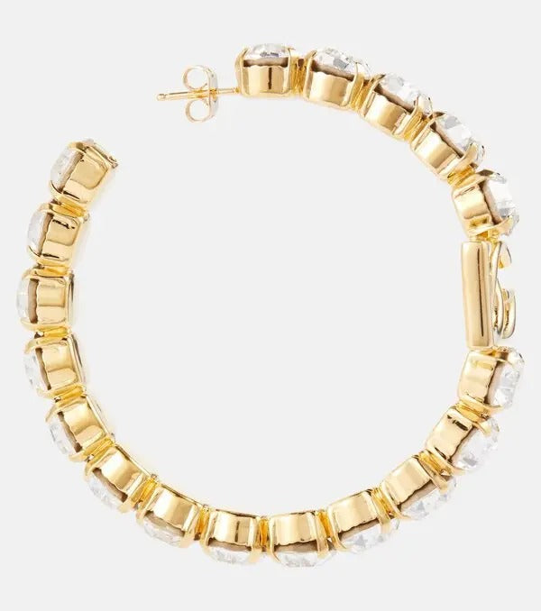 Dolce & Gabbana hoop earrings featuring sparkling crystals available at Lestyle Boutique Melbourne