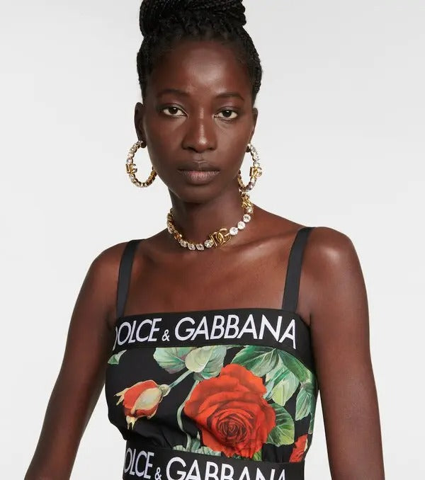 Dolce & Gabbana hoop earrings featuring sparkling crystals available at Lestyle Boutique Melbourne