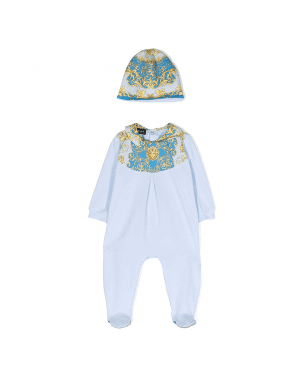 Versace Kids Body (Set of Two) featuring Barocco-print cotton, available at Lestyle Boutique Melbourne