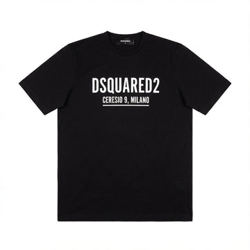DSQUARED2 T-shirt featuring bold white logo available at Lestyle Boutique Melbourne