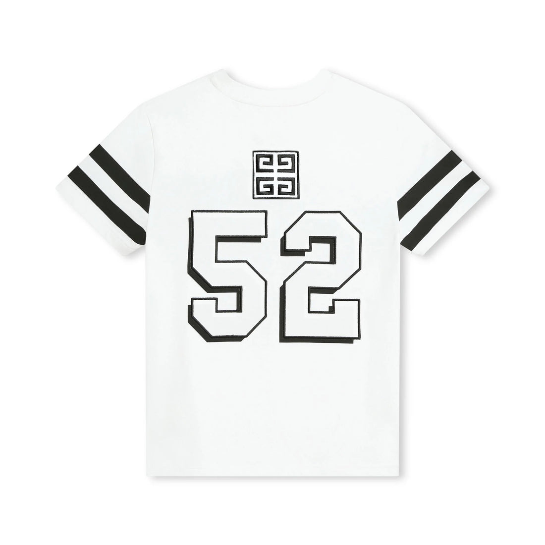 Givenchy Kids logo-embroidered organic cotton T-shirt in white with sporty style, available at Lestyle Boutique Melbourne.