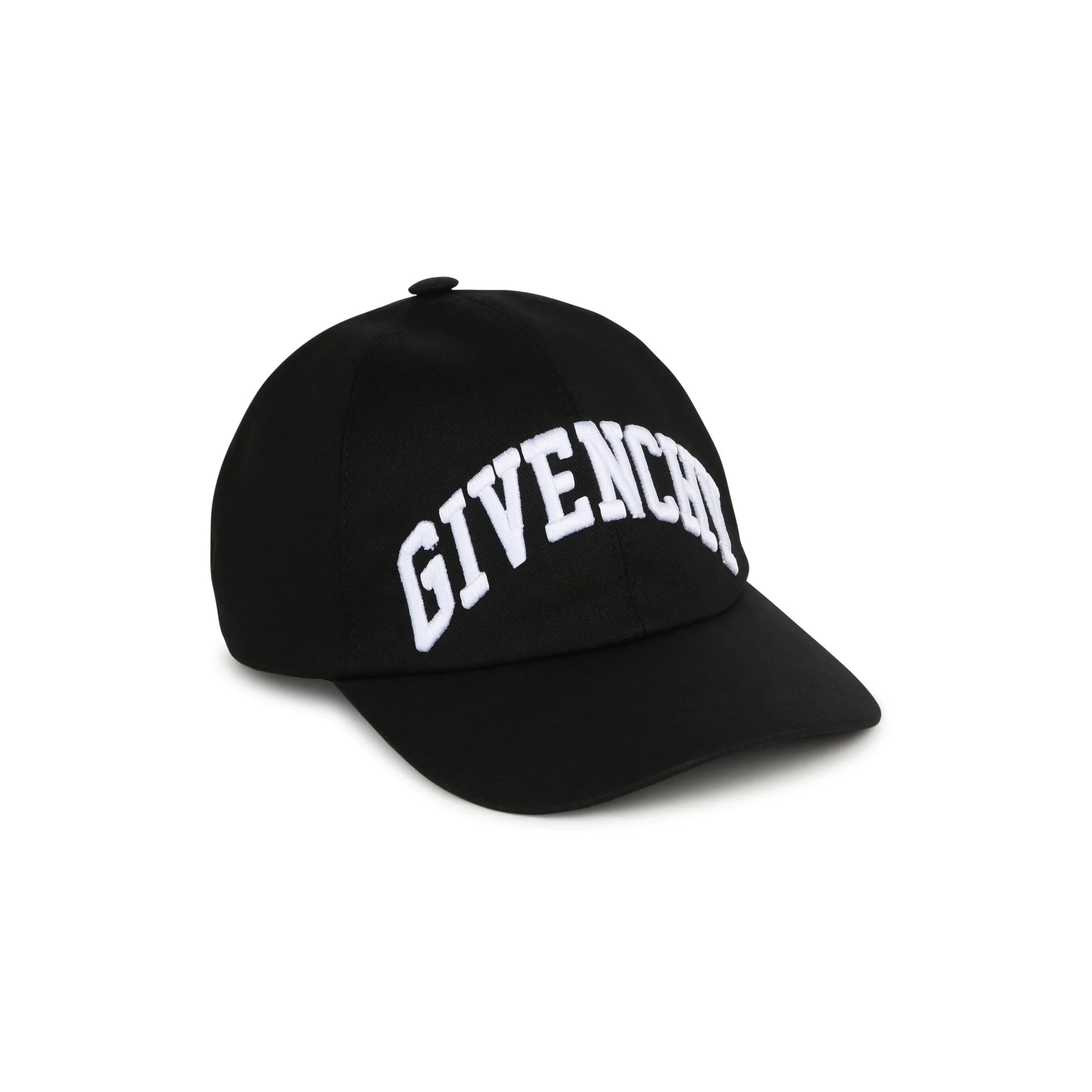 Givenchy Kids black logo-embroidered twill cap with adjustable rear buckle, available at Lestyle Boutique Melbourne.