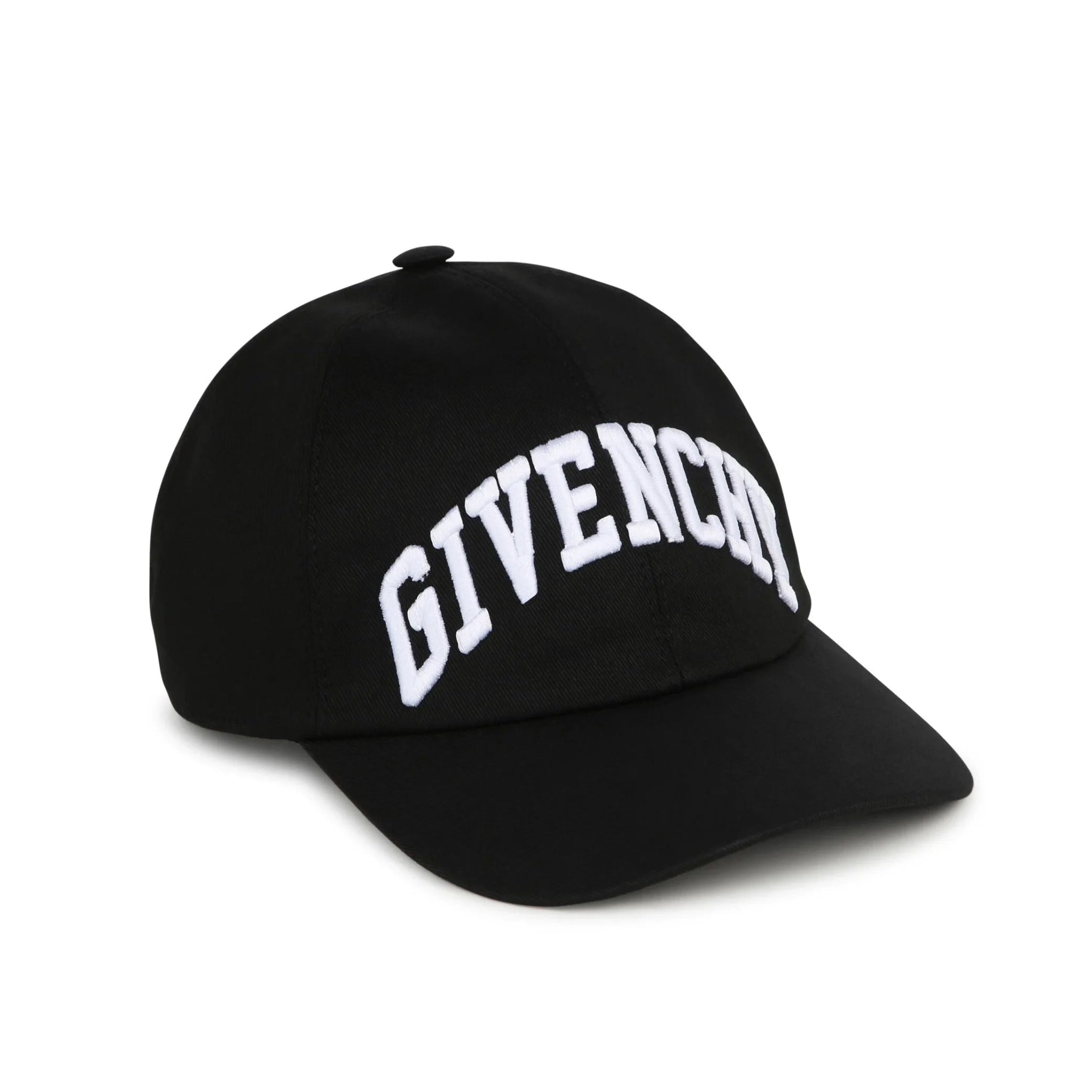 Givenchy Kids black logo-embroidered twill cap with adjustable rear buckle, available at Lestyle Boutique Melbourne.