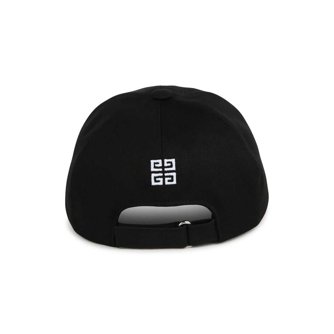 Givenchy Kids black logo-embroidered twill cap with adjustable rear buckle, available at Lestyle Boutique Melbourne.