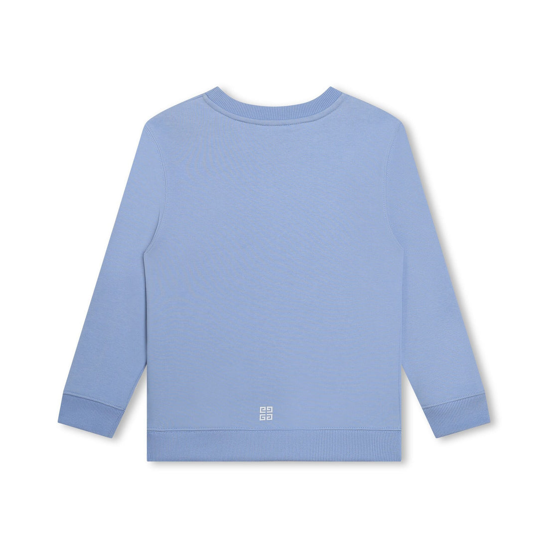Givenchy Kids logo-print crew-neck sweatshirt in pale blue, available at Lestyle Boutique Melbourne.