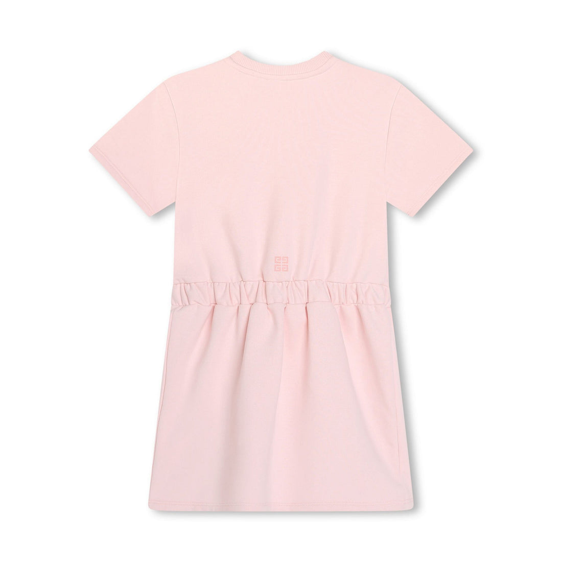 Light pink Givenchy Kids logo-print cotton blend dress featuring a drawstring waist, available at Lestyle Boutique Melbourne.