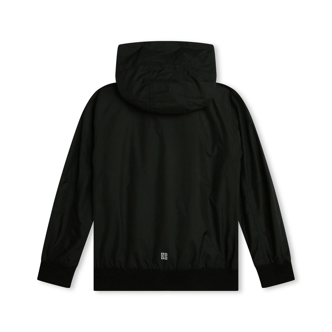 Black Givenchy Kids windbreaker jacket with a bold logo print, available at Lestyle Boutique Melbourne.