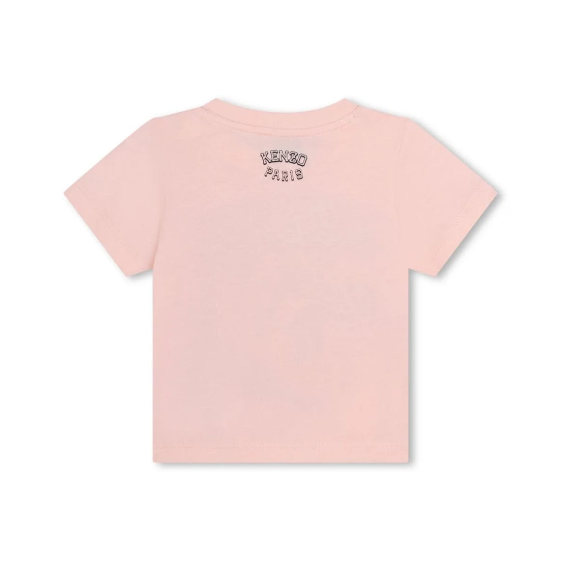 Kenzo Kids pink T-shirt with a Tiger Head print, available at Lestyle Boutique, perfect for a fun and stylish look.