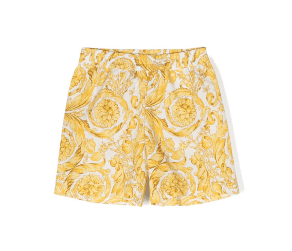 VERSACE KIDS SHORTS featuring barocco-print poplin, available at Lestyle Boutique Melbourne