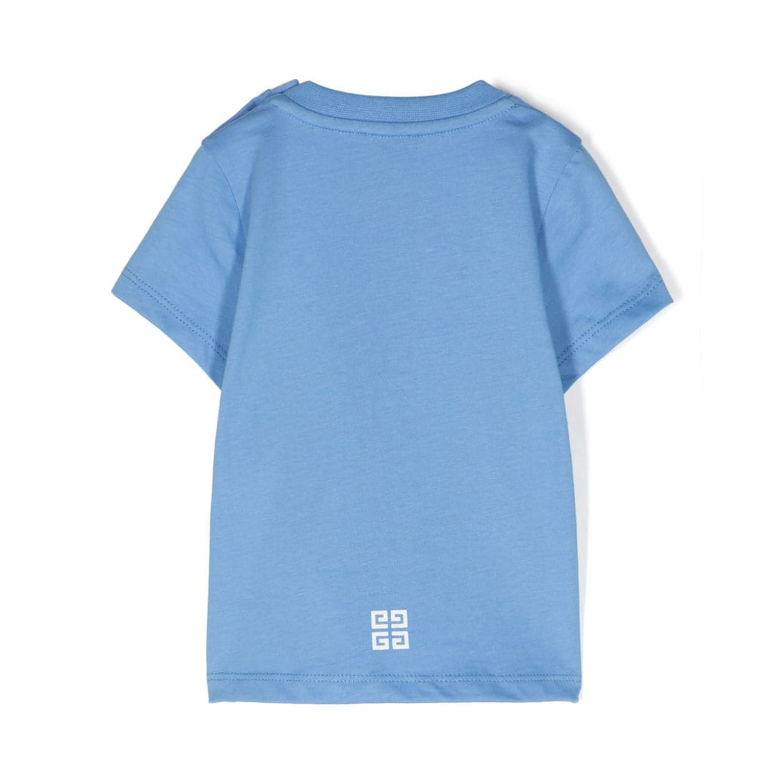 Givenchy Kids light blue T-shirt with a white logo, available at Lestyle Boutique.