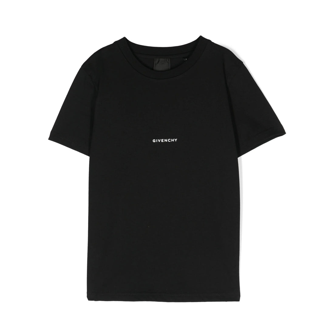 Givenchy Kids logo-print cotton T-shirt in black with a minimalist logo, available at Lestyle Boutique Melbourne.