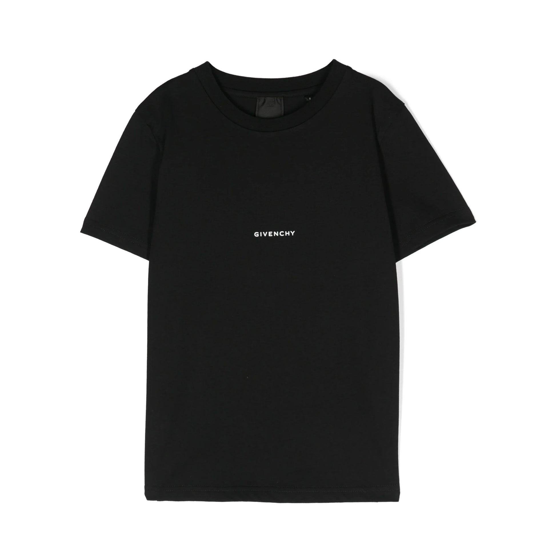 Givenchy Kids logo-print cotton T-shirt in black with a minimalist logo, available at Lestyle Boutique Melbourne.