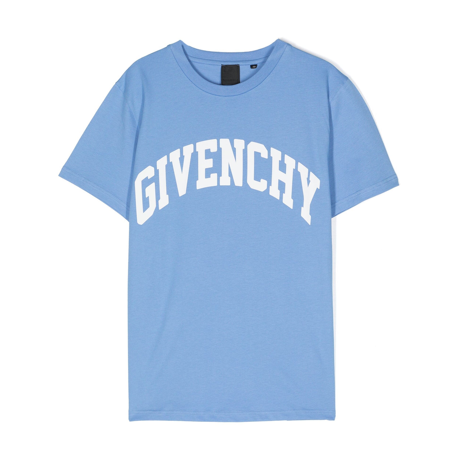 Givenchy Kids logo-stamp cotton T-shirt in cornflower blue, available at Lestyle Boutique Melbourne.