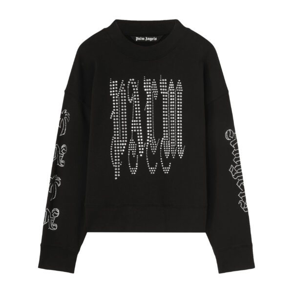 Palm Angels sweatshirt featuring studded logo design, available at Lestyle Boutique Melbourne