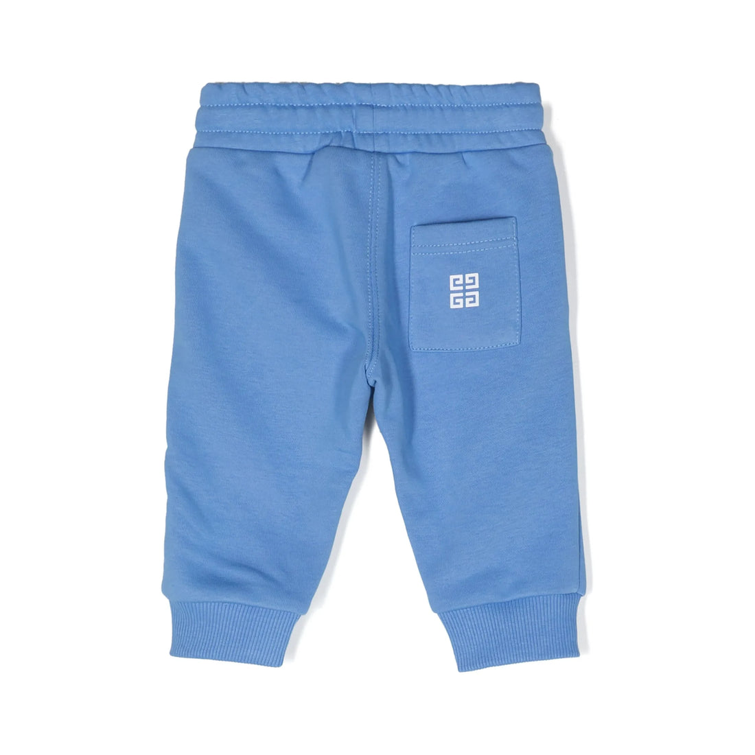 Givenchy Kids logo-print cotton track pants in cornflower blue, available at Lestyle Boutique Melbourne.
