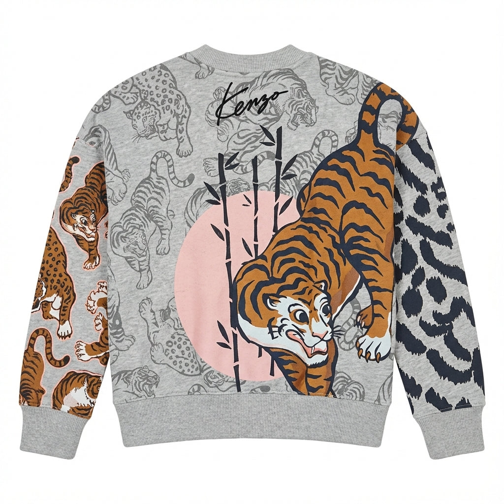 KENZO sweatshirt featuring patchwork animal print available at Lestyle Boutique Melbourne