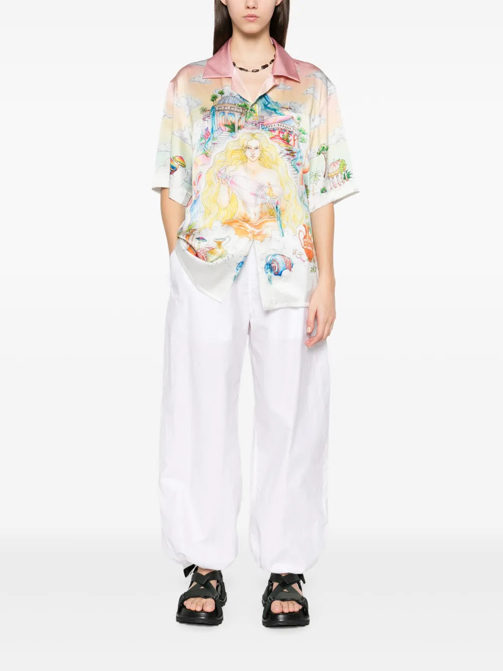 Casa Blanca Road To Knowledge shirt featuring illustration print available at Lestyle Boutique Melbourne