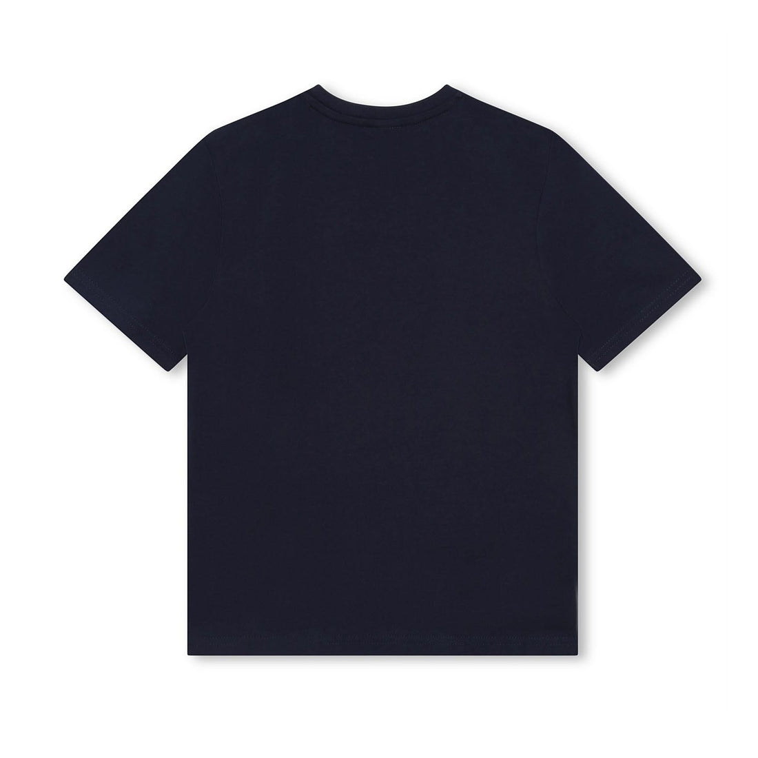 BOSS kidswear navy cotton t-shirt featuring the iconic BOSS logo embossed on the chest. This premium children's piece showcases a classic crew neck design with a regular fit for ultimate comfort. Crafted from high-quality cotton, it ensures durability and softness for everyday wear. Ideal for casual outings or playdates, this stylish shirt is perfect for young fashion enthusiasts, available at Lestyle Boutique Melbourne.